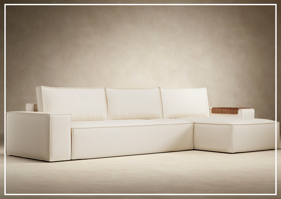 Innovation Living Newilla Fabric L-Shape Sectional Sleeper Sofa