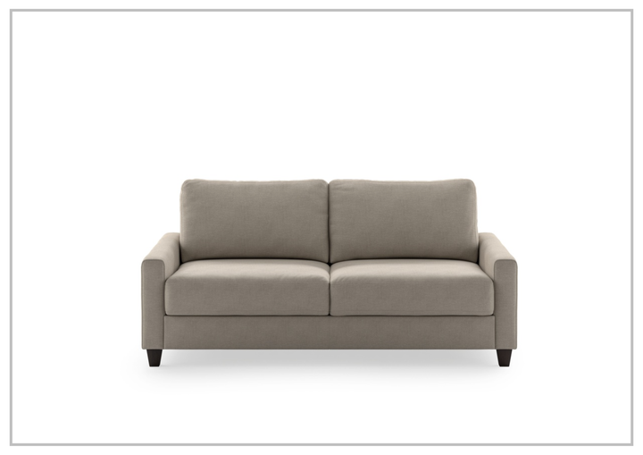 Luonto Nico Fabric Sleeper Sofa in All Sizes With Walnut or Chrome Leg Finish-SOFABED
