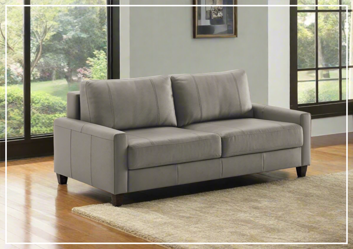 Luonto Nico Fabric Sleeper Sofa in All Sizes With Walnut or Chrome Leg Finish-SOFABED