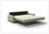 Luonto Nico Fabric King Sleeper Sofa With Nest Mechanism and chrome or wood legs