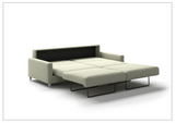 Luonto Nico Fabric King Sleeper Sofa With Nest Mechanism and chrome or wood legs