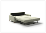 Luonto Nico Fabric Queen Sleeper Sofa With Nest Function and Walnut or Chrome Leg Finish