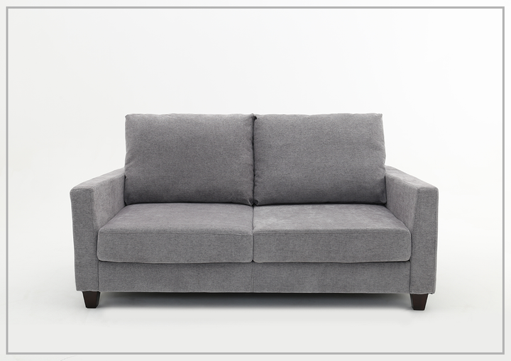 Nova Queen Fabric Sleeper Sofa With Wood and Chrome Legs -sofabed