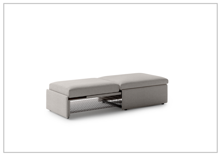 Luonto Otto Cot Size Sleeper Ottoman With Drawer Function-SOFABED