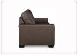 Gio Italia Bellagio Fabric Queen Faux Leather Sleeper Sofa