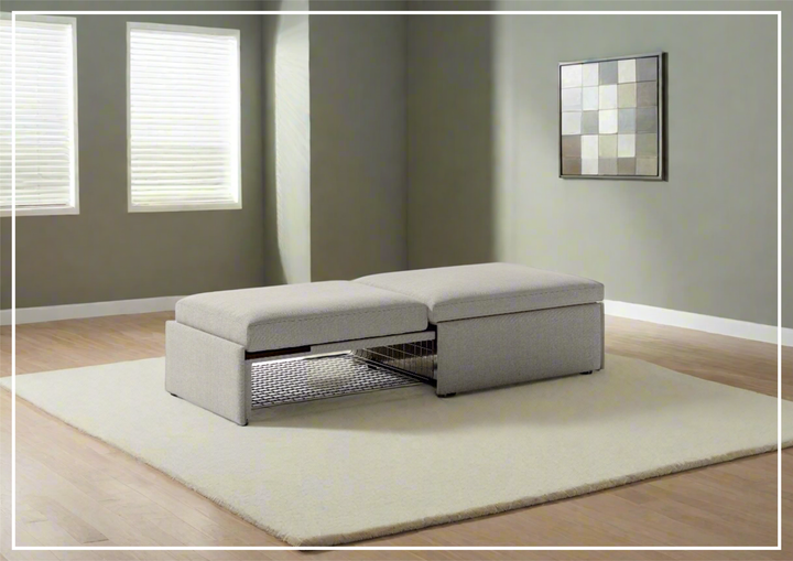 Luonto Otto Cot Size Sleeper Ottoman With Drawer Function-SOFABED