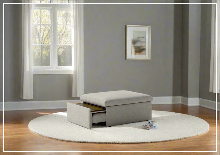 Luonto Otto Cot Size Sleeper Ottoman With Drawer Function-SOFABED
