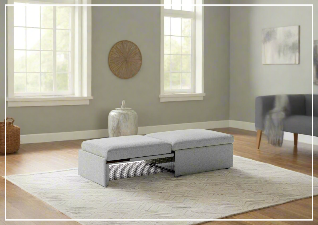 Luonto Otto Cot Size Sleeper Ottoman With Drawer Function-SOFABED