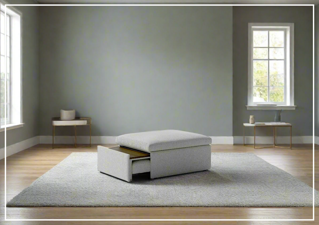 Luonto Otto Cot Size Sleeper Ottoman With Drawer Function-SOFABED