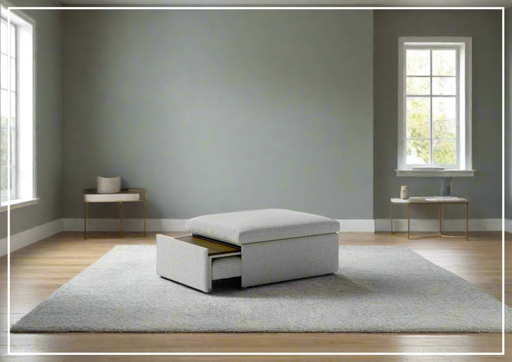Luonto Otto Cot Size Sleeper Ottoman With Drawer Function-SOFABED