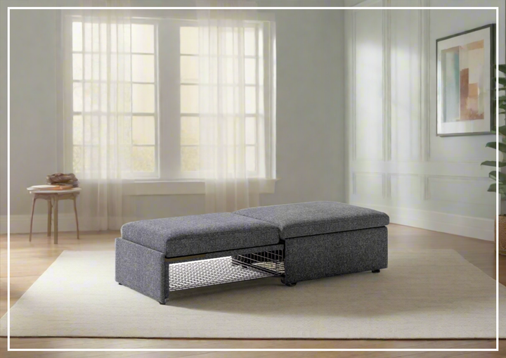 Luonto Otto Cot Size Sleeper Ottoman With Drawer Function-SOFABED
