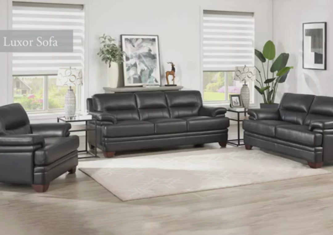 Hydeline Luxor Premium Leather Chair with Cushion Arms