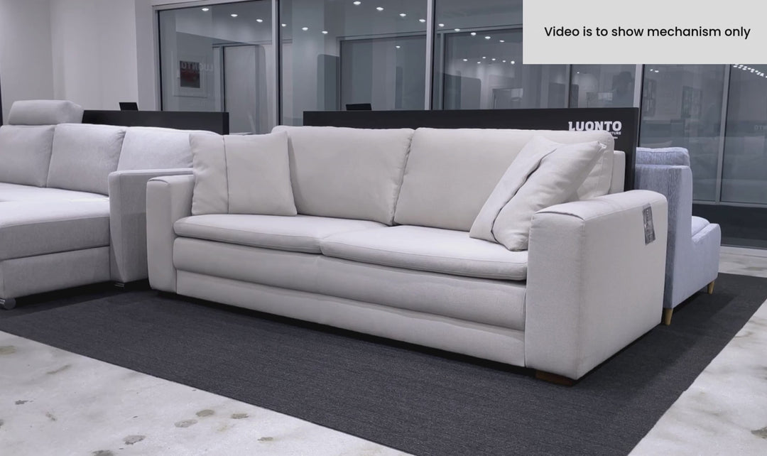 Luonto Cove King Sleeper with Pillow Top Seating and Hybrid Deluxe Mechanism-SofaBed