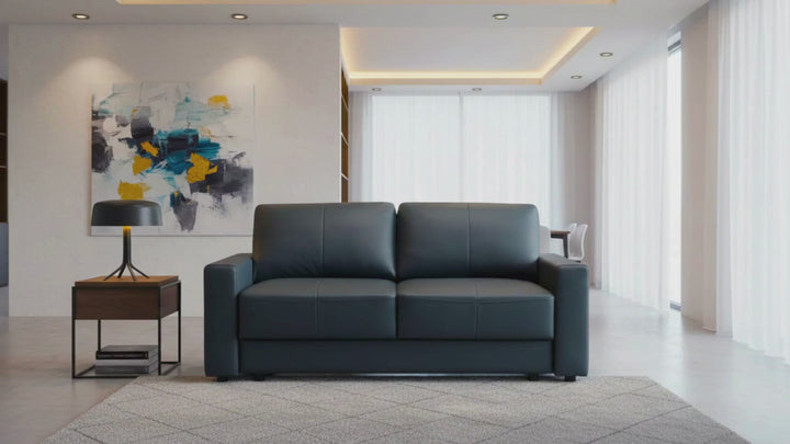 Klaussner Beltoni Leather Sleeper Sofa with Easy Lift Mechanism