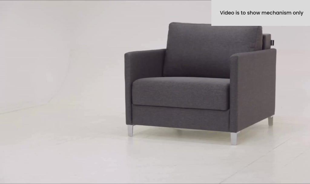 Luonto Elfin Fabric Cot Chair Sleeper Sofa with Nest Mechanism-SofaBed