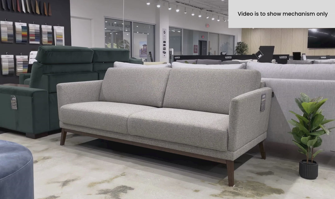 Luonto Viola 3 Seater Fabric Sofa With Wenge Leg Finish-SofaBed