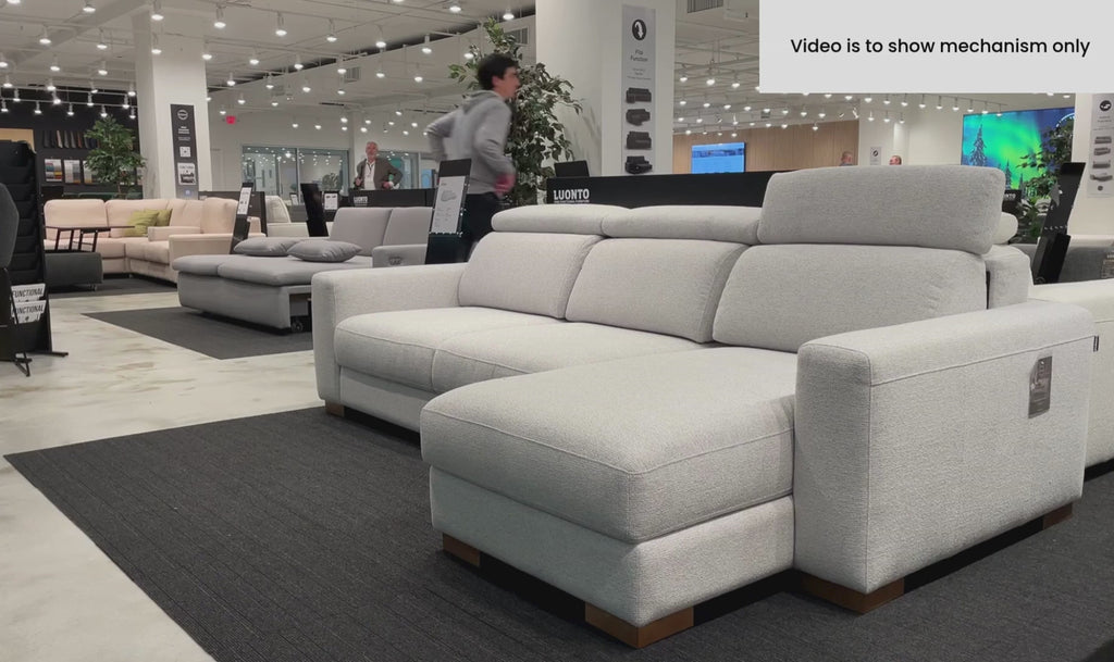 Luonto Elliot Queen Fabric Sectional Sofa Sleeper With Reversible Chaise-SofaBed