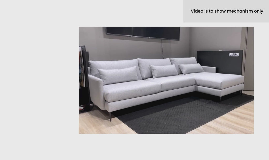 Luonto Liam Fabric Sofa Sectional With Reversible Chaise-SofaBed