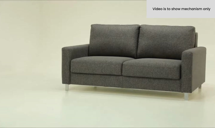 Luonto Nico Fabric Full XL Sleeper Sofa With Walnut or Chrome Leg Finish-SofaBed