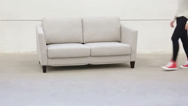 Luonto Monika Fabric Sleeper Sofa With Wood or Chrome Legs-SOFABED