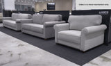 Luonto Casey Fabric Cot Sofa Sleeper in Walnut Leg Finish-Sofabed