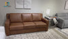 Alaves Brown Leather Sleeper Sofa (Queen Size)