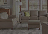 Hydeline Laguna Taupe Brown Leather 3-Seater Sofa with Rolled Arms