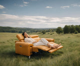 Klaussner Aura Leather Sofa and Loveseat Power Recliner