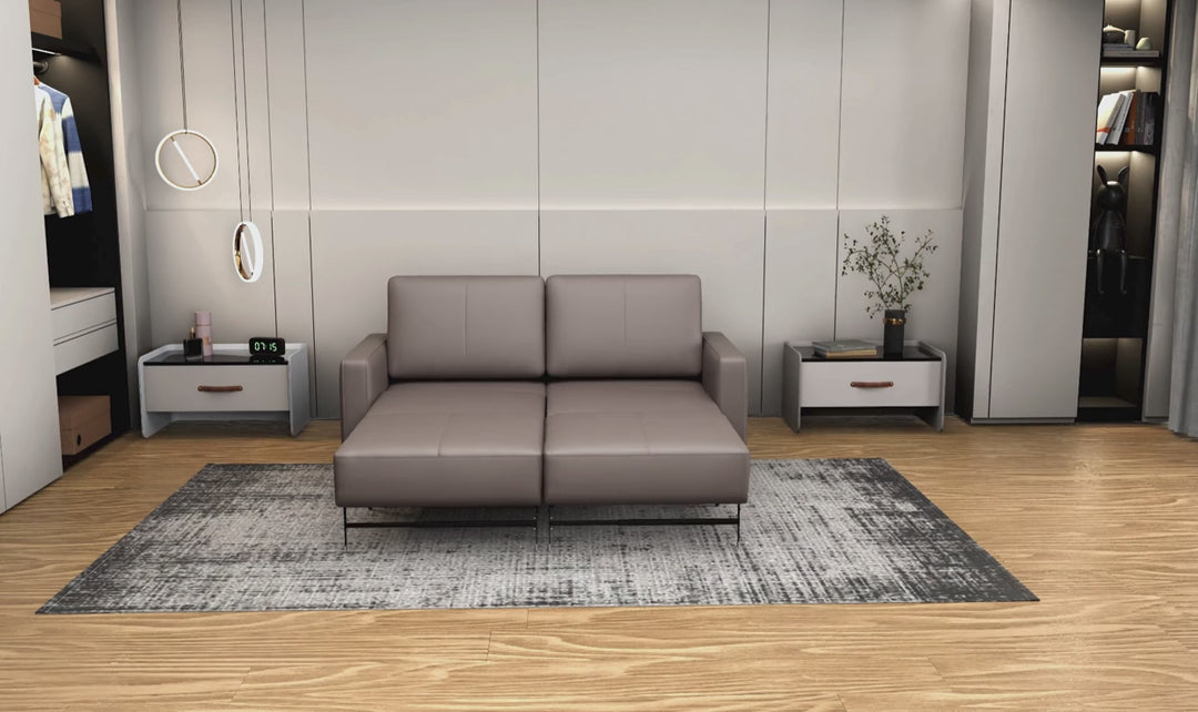 Klaussner Nova Leather Queen Sleeper Sofa with Cloud Fold Mechanism