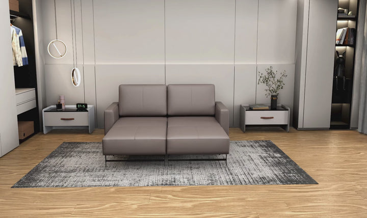 Klaussner Nova Leather Queen Sleeper Sofa with Cloud Fold Mechanism