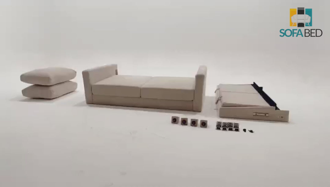 Gio Italia Nova Queen Leather Sleeper Sofa With Wood and Chrome Legs
