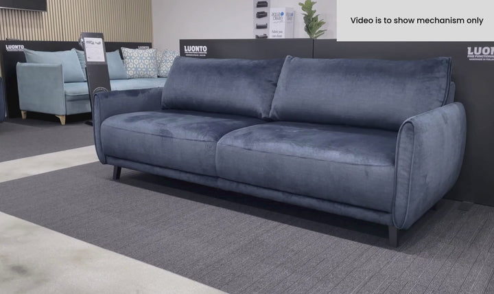Luonto Dolphin Fabric Full XL Sofa Sleeper with High Black Legs-SofaBed