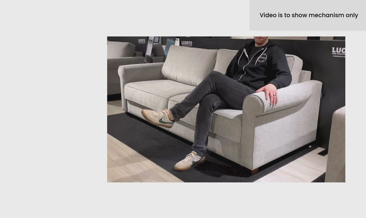 Luonto Charleston Fabric King Sleeper Sofa in Gray Goose Color-SofaBed