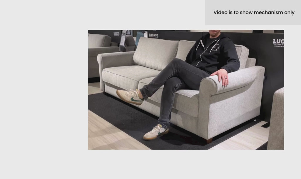 Luonto Charleston Fabric King Sleeper Sofa in Gray Goose Color-SofaBed
