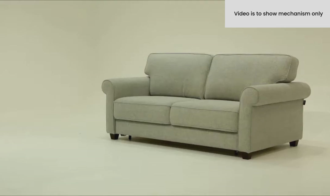 Luonto Casey Fabric Full XL Sleeper in Walnut Leg Finish-SofaBed