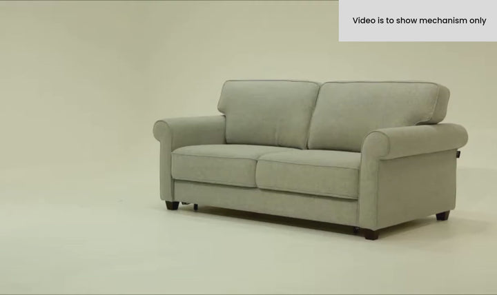 Luonto Casey Fabric Full XL Sleeper in Walnut Leg Finish-SofaBed