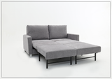 Nova Queen Fabric Sleeper Sofa With Wood and Chrome Legs -sofabed