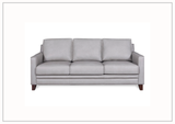 Gio Italia Home Samson Leather 3-Seater Sofa In Gray-SOFABED
