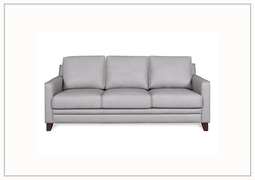 Gio Italia Home Samson Leather 3-Seater Sofa In Gray-SOFABED