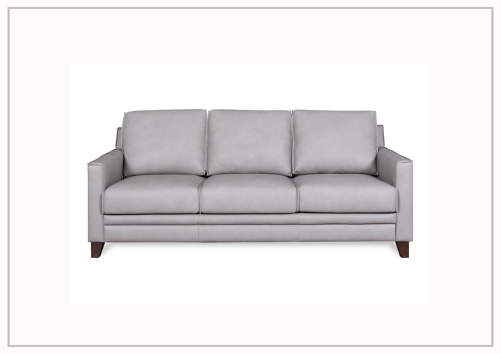 Gio Italia Home Samson Leather 3-Seater Sofa In Gray-SOFABED