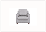 Gio Italia Home Samson Leather Chair In Gray-SOFABED