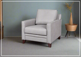 Gio Italia Home Samson Leather Chair In Gray-SOFABED