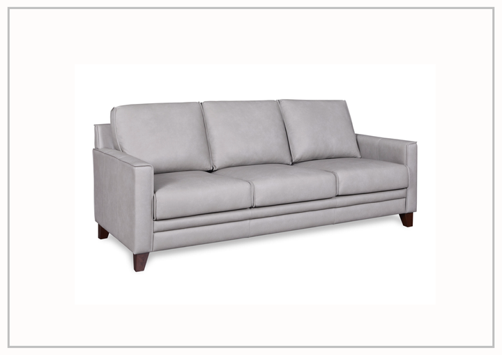 Gio Italia Home Samson Leather 3-Seater Sofa In Gray-SOFABED
