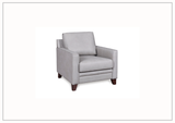 Gio Italia Home Samson Leather Chair In Gray-SOFABED