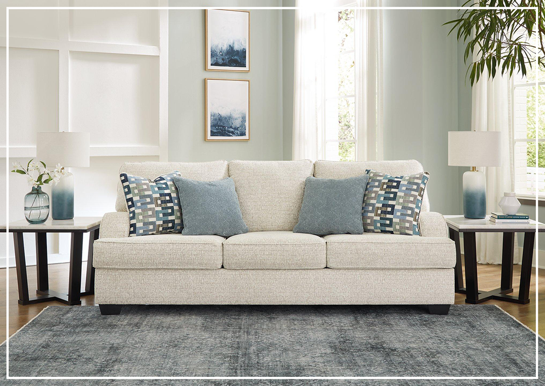 Beige queen hot sale sleeper sofa