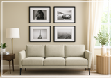 Luonto Viola 3 Seater Fabric Sofa With Wenge Leg Finish