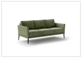Luonto Viola 3 Seater Fabric Sofa With Wenge Leg Finish