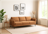Luonto Viola 3 Seater Fabric Sofa With Wenge Leg Finish