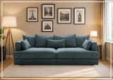 Luonto Vivian Stationary Fabric Twin Sofa Day Bed-SOFABED