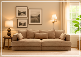 Luonto Vivian Stationary Fabric Twin Sofa Day Bed-SOFABED